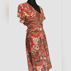 Vintage Y2K Babydoll Flutter Sleeve Dress Size 12